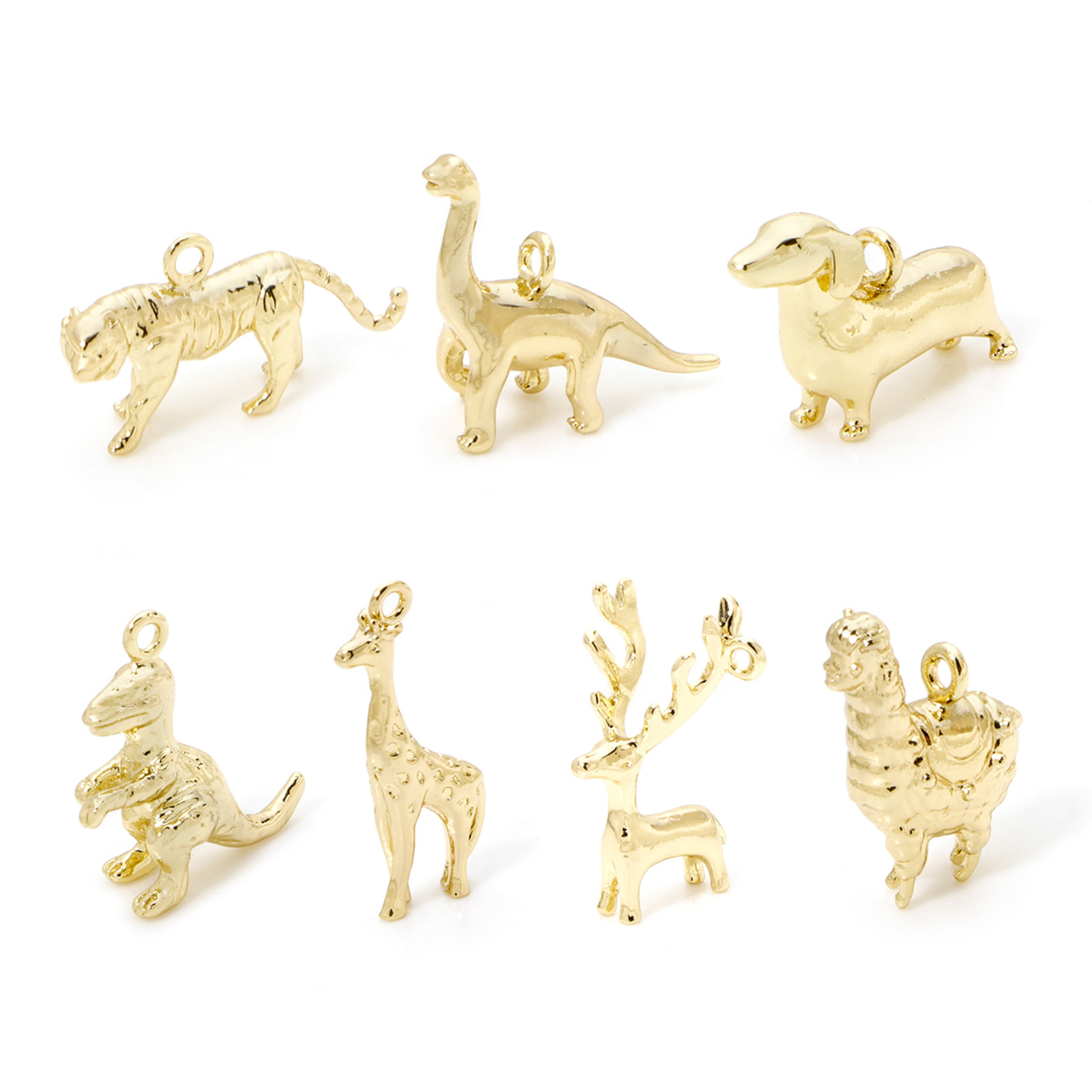3D Printing Jewellery - 2 قطعة دلايات النحاس الحيوان 18