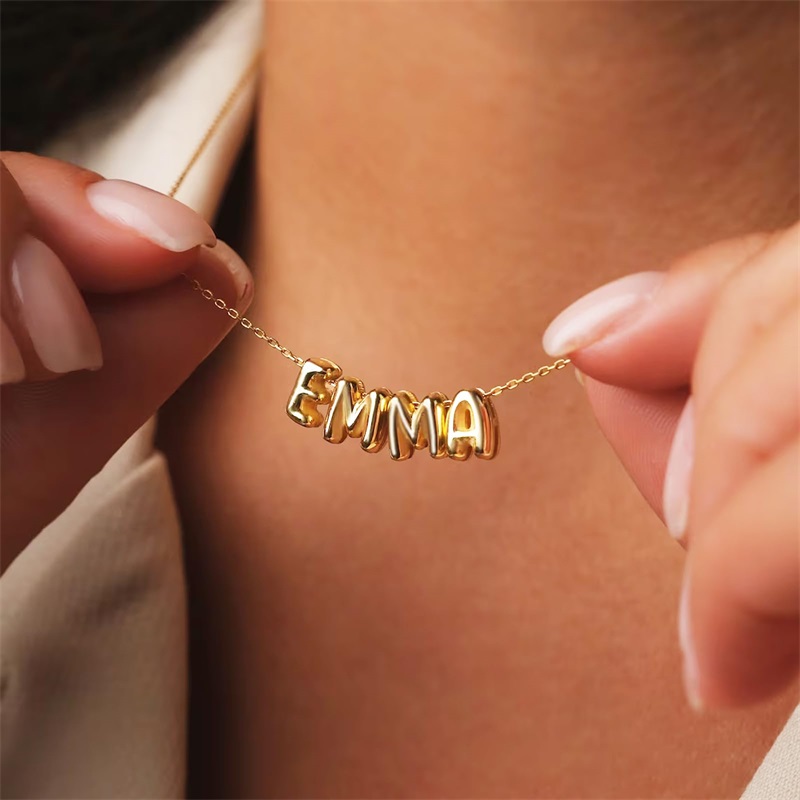 قلادات بحروف فقاعية مخصصة، قلا - مراجعة 3D Printing Jewellery وسعره