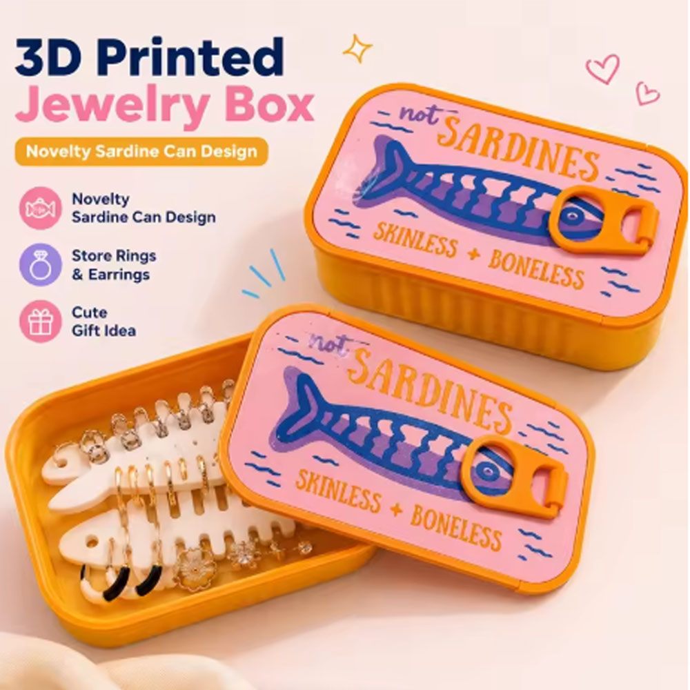 صندوق مجوهرات على شكل علبة سرد - مراجعة 3D Printing Jewellery وسعره