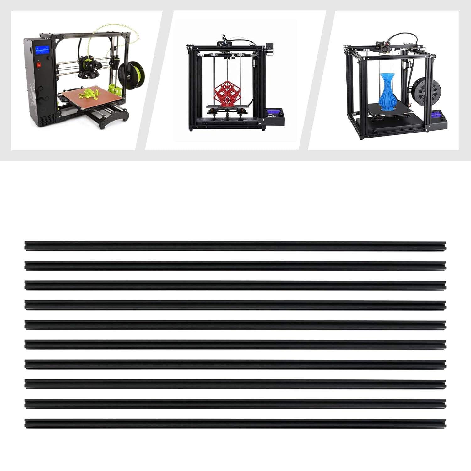 10 قطع من قضبان الألمنيوم السو - مراجعة 3D Printer Enclosure Frame وسعره